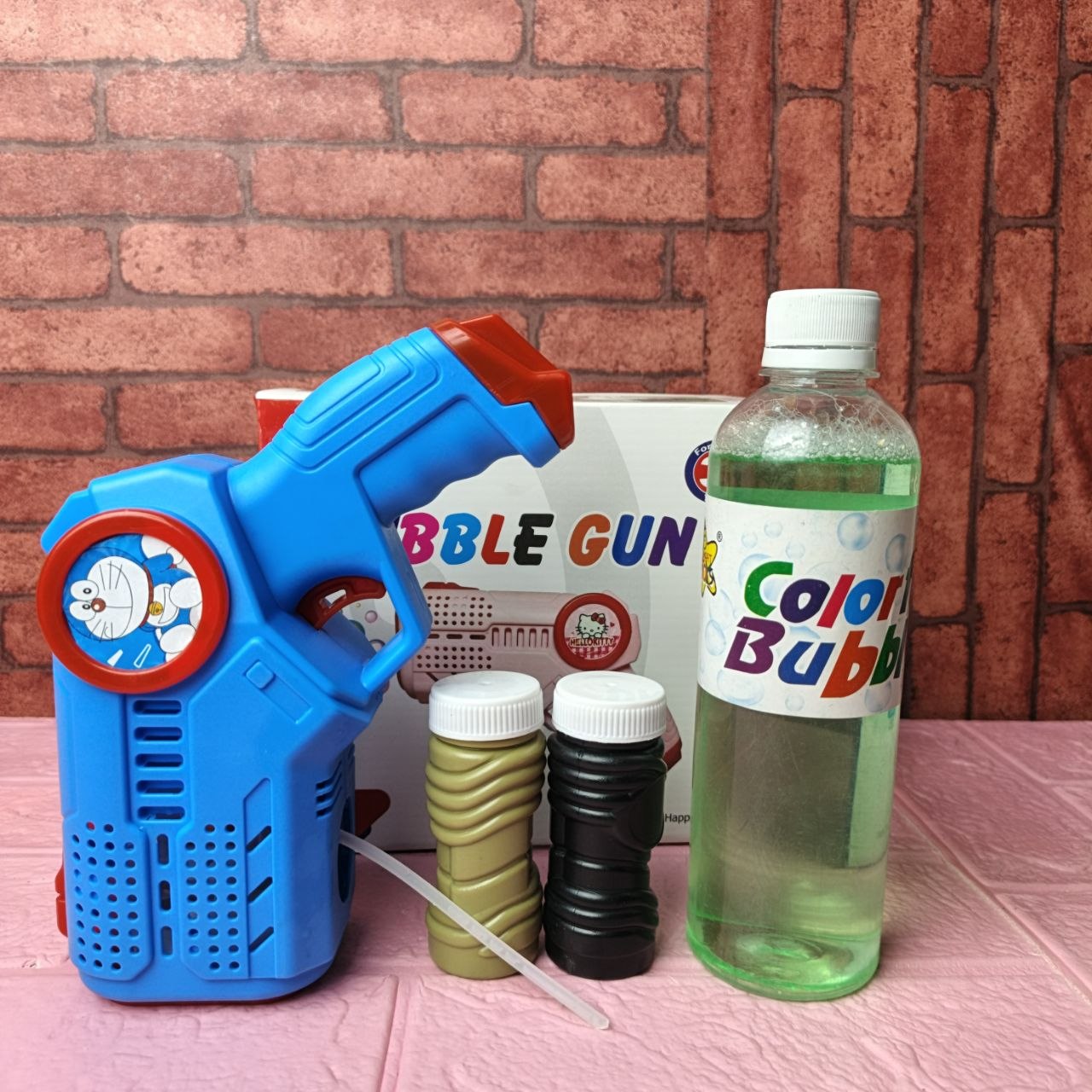 Automatic Bubble Gun  Free 4 Bettery +Free 500Ml +140ML+1 টি রিফিল
